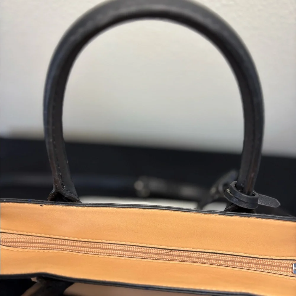 REED by Reed Krakoff for Kohl’s Women's Color Block Satchel Black, Tan, Cream